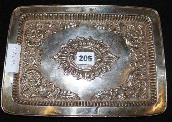 Silver dressing table tray